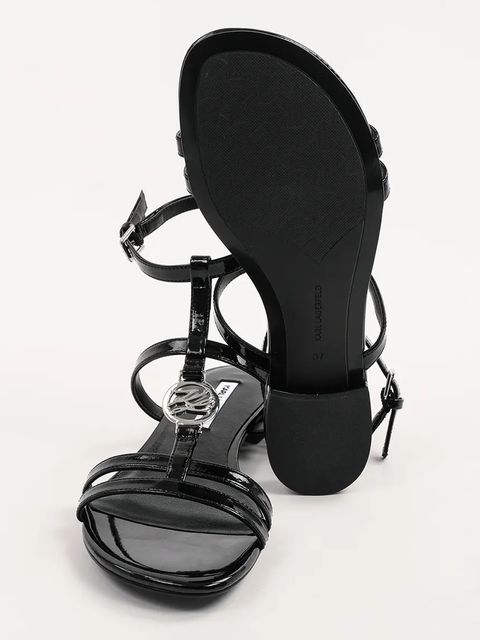 Karl Lagerfeld sandały skórzane ALISSO damskie kolor czarny KL82525