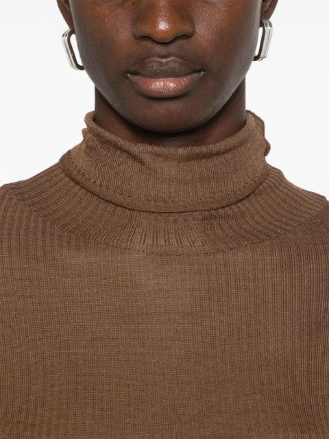 LEMAIRE high-neck sweater - Brown