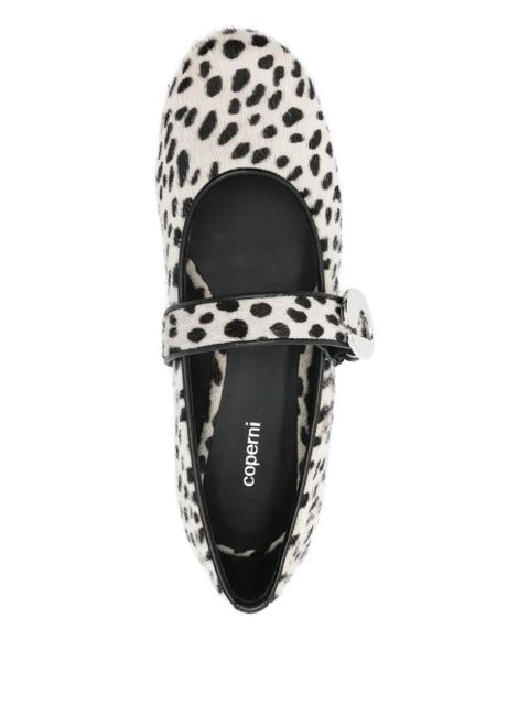 Coperni leather ballet flats - WHITE AND BLACK
