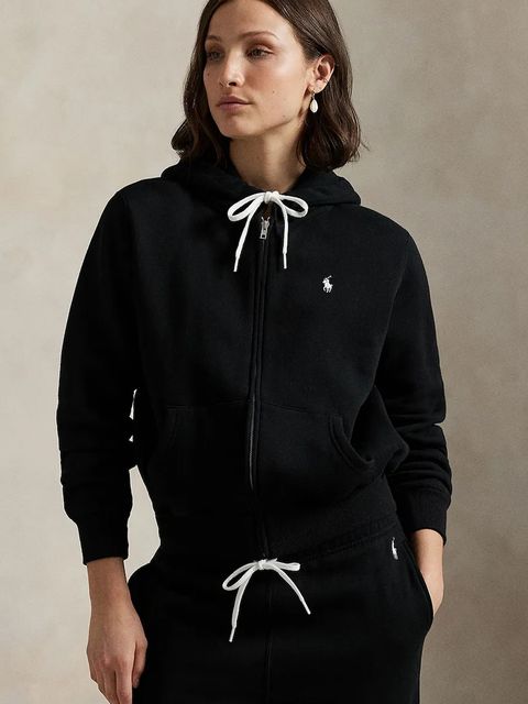 Polo Ralph Lauren bluza damska kolor czarny z kapturem gładka 211971699 - zdjęcie produktu nr 1