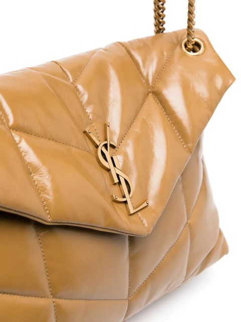 Saint Laurent medium Puffer leather shoulder bag - Brown