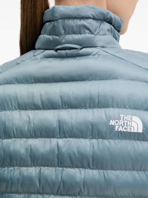The North Face logo-embroidered padded jacket - Blue