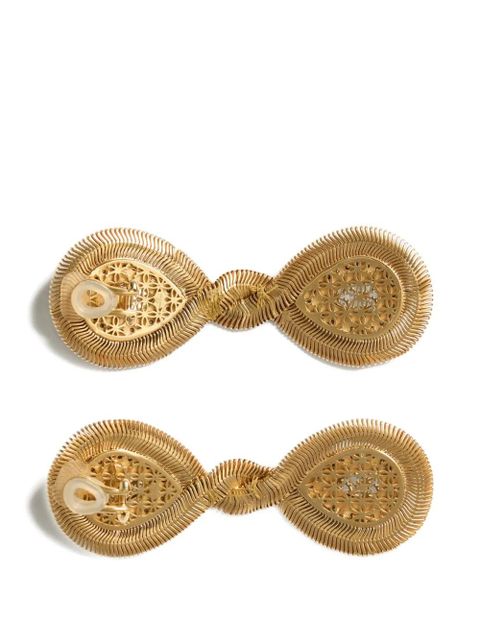 Valentino Garavani Pas Plus earrings in metal, resin, and Swarovski® crystals - Gold