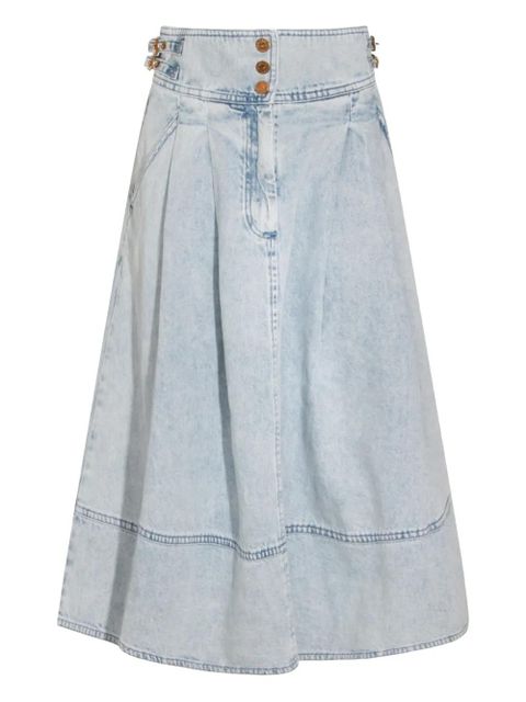 ZIMMERMANN buckle pleated skirt - Blue - zdjęcie produktu nr 1