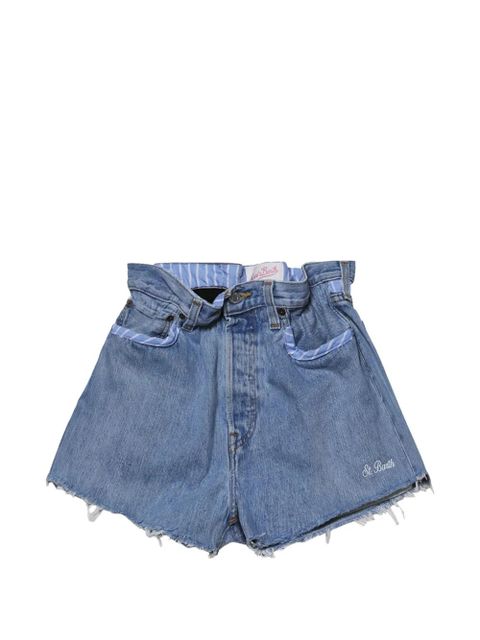 MC2 Saint Barth frayed-hem denim shorts - Blue - zdjęcie produktu nr 1