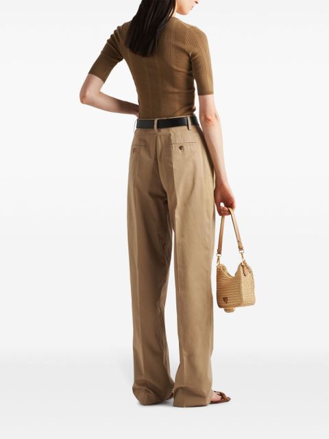 Prada cotton trousers - Neutrals - zdjęcie produktu nr 2