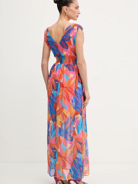 Morgan sukienka kolor pomarańczowy maxi rozkloszowana RUPIL.F