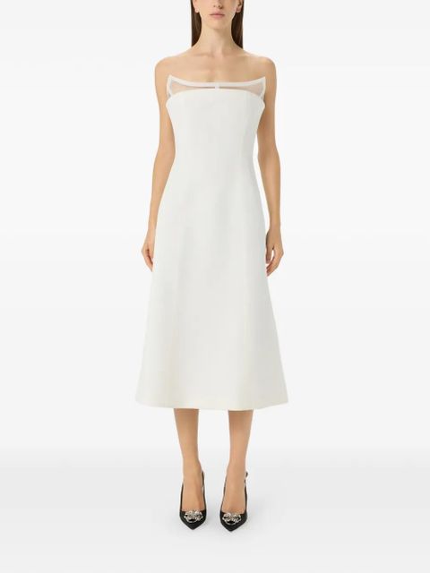 Blumarine shaped-neck midi dress - White - zdjęcie produktu nr 2