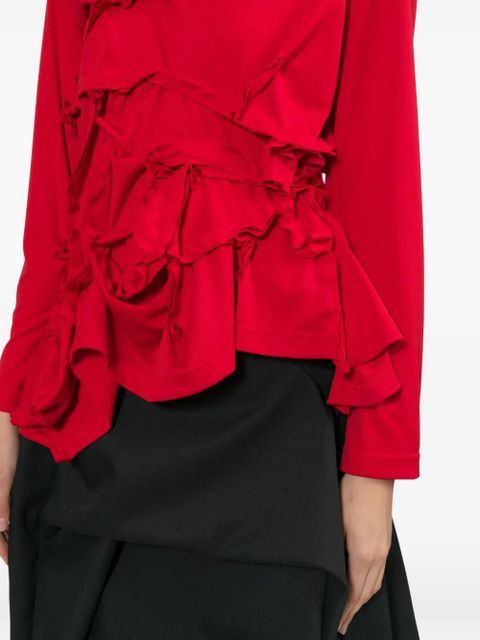 Comme Des Garçons ruffled top - Red