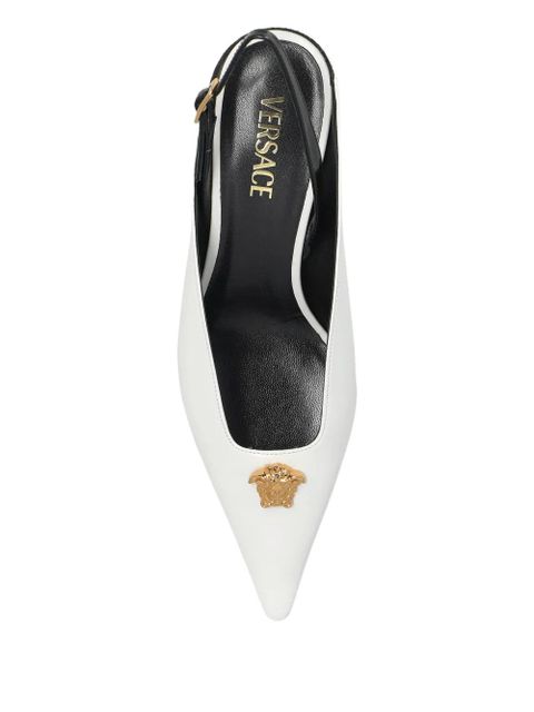 Versace 55mm Medusa leather pumps - White - zdjęcie produktu nr 2