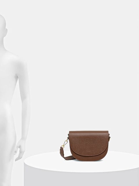 Answear.LAB torebka skórzana kolor brązowy