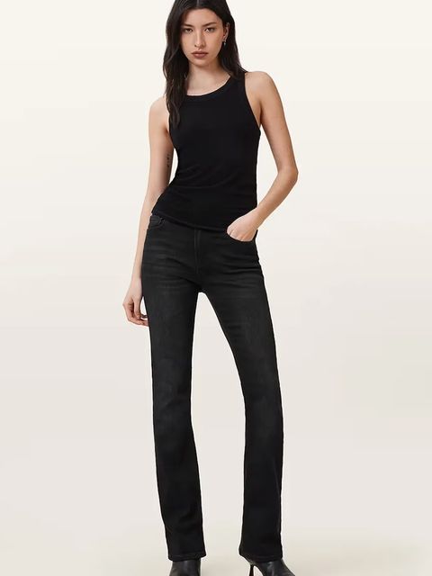 AllSaints top RINA damskie kolor czarny W235JB