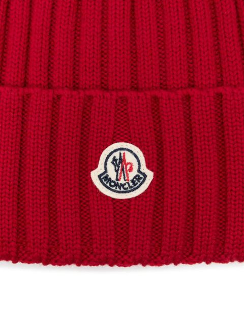Moncler virgin wool beanie - Red - zdjęcie produktu nr 2