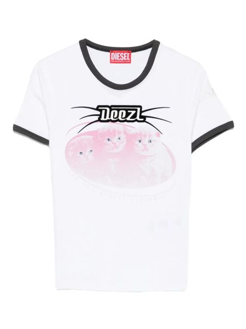 Diesel cat-graphic cotton T-shirt - White - zdjęcie produktu nr 1
