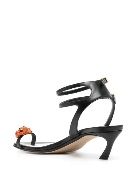 Lanvin Swing 55mm knot-embellished sandals - Black