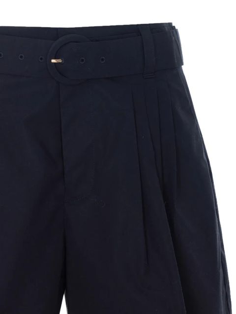 TWINSET embroidery belted shorts - Blue