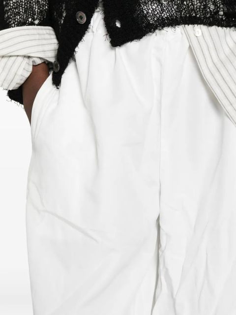 Comme Des Garçons elasticated-waistband wide-leg trousers - White