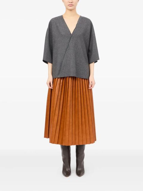 MM6 Maison Margiela raw-cut detail blouse - Grey - zdjęcie produktu nr 2