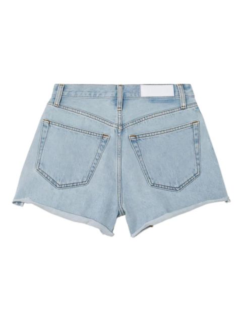 RE/DONE 70s high-rise frayed shorts - Blue