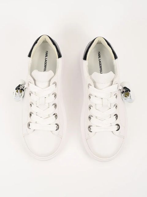 Karl Lagerfeld sneakersy skórzane KAPRI damskie kolor biały KL62519