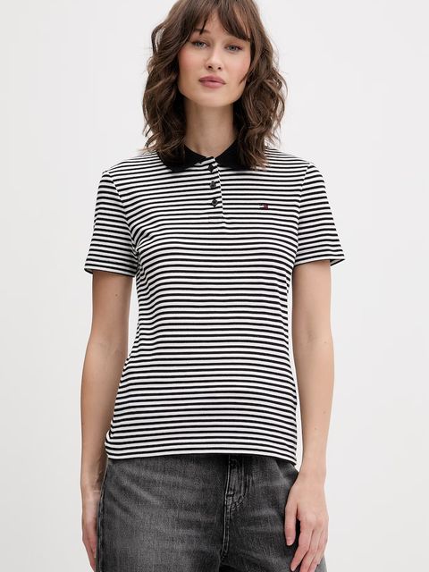 Tommy Jeans polo damskie bawełniane z elastanem - zdjęcie produktu nr 1