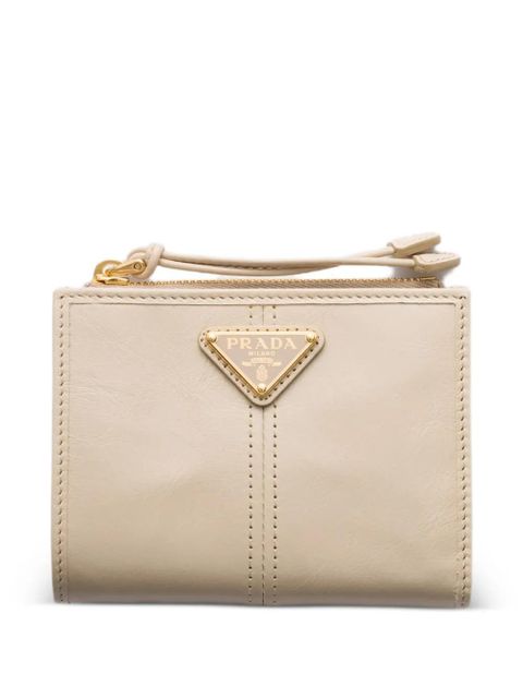 Prada small leather wallet - Neutrals - zdjęcie produktu nr 1