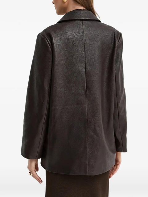 Nour Hammour Opus leather jacket - Brown