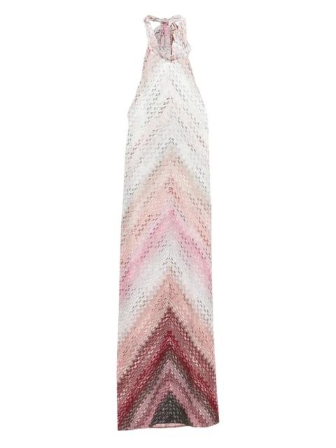 Missoni chevron highneck maxi dress - Pink - zdjęcie produktu nr 1