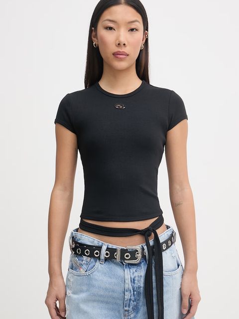 Diesel crop top damski bawełniany T-BUNNY-TAIL-S1 - zdjęcie produktu nr 2