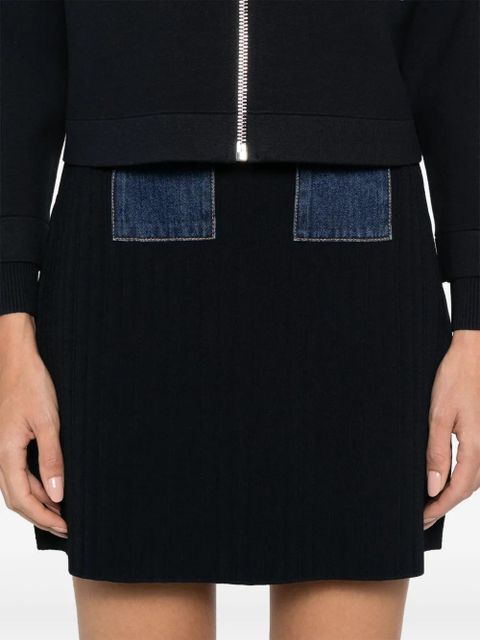 SANDRO denim-pockets top - Blue