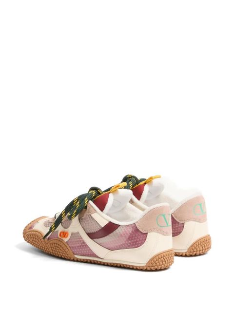 Valentino Garavani Amphibia sneakers in rubberized calfskin and calfskin - White
