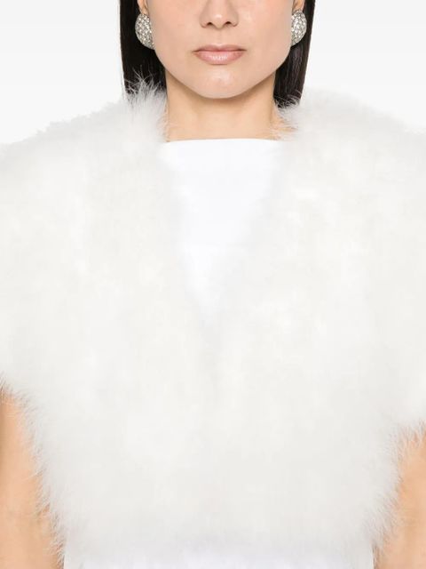 Yves Salomon feather jacket - White