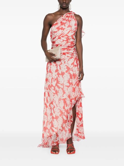 Victoria Beckham one-shoulder midi dress - Red - zdjęcie produktu nr 2