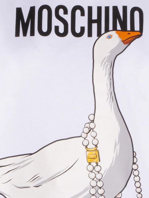 Moschino goose-print T-shirt - White