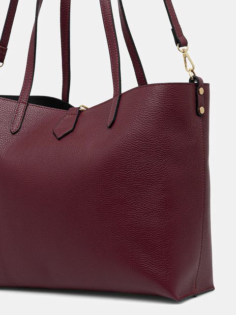 Answear.LAB torebka skórzana kolor bordowy