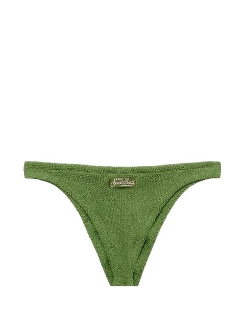 MC2 Saint Barth Naomi crinkle-effect bikini bottoms - Green - zdjęcie produktu nr 1