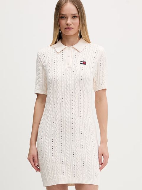 Tommy Jeans sukienka sweterkowa bawełniana - zdjęcie produktu nr 1