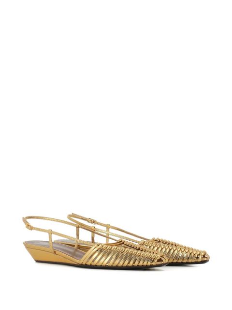 Giuseppe Zanotti Orsola woven pointed sandals - Gold - zdjęcie produktu nr 2