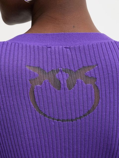 Pinko kardigan z dodatkiem wełny damski kolor fioletowy lekki 105506 A18M