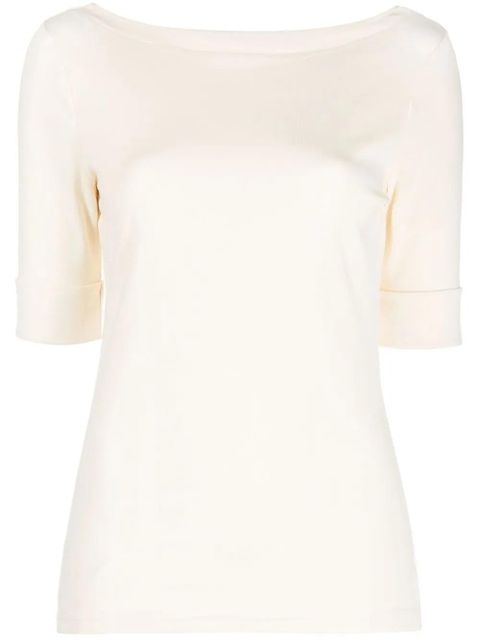 Lauren Ralph Lauren Judy boat-neck T-shirt - Neutrals - zdjęcie produktu nr 1