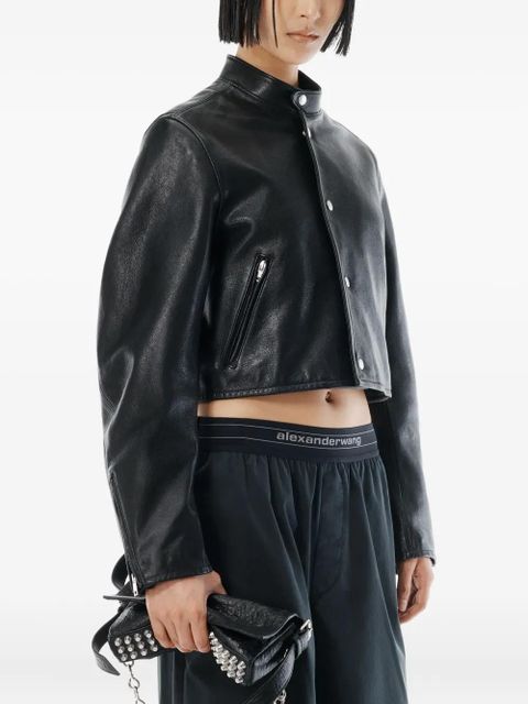 Alexander Wang mid-rise logo trousers - Black