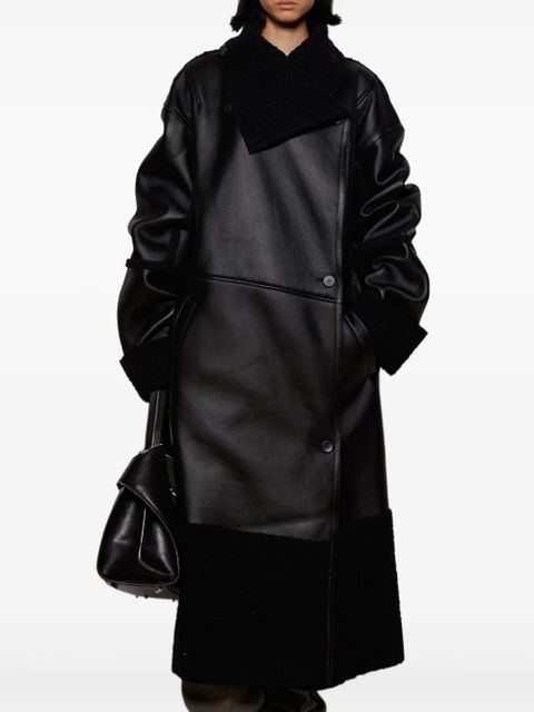 ENTIRE STUDIOS shearling long coat - Black