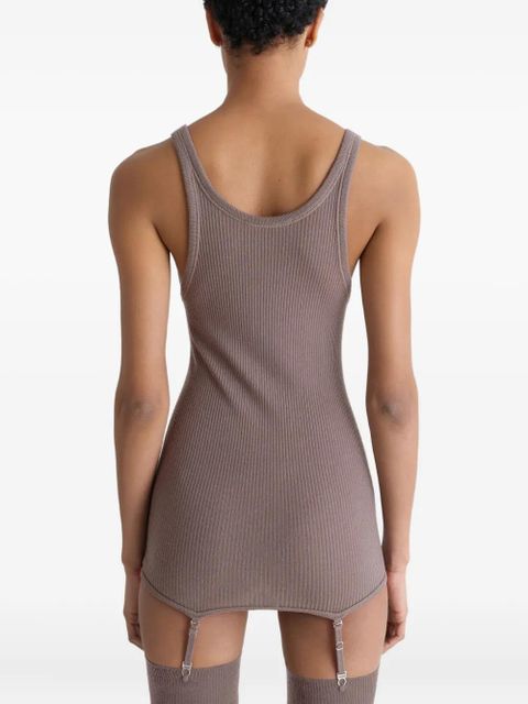 LEMAIRE ribbed suspender vest - Neutrals