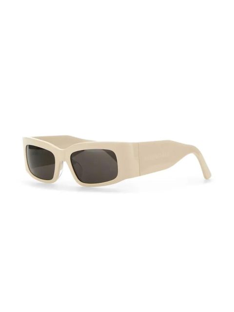 Balenciaga Eyewear logo-print rectangle-frame sunglasses - Neutrals - zdjęcie produktu nr 2