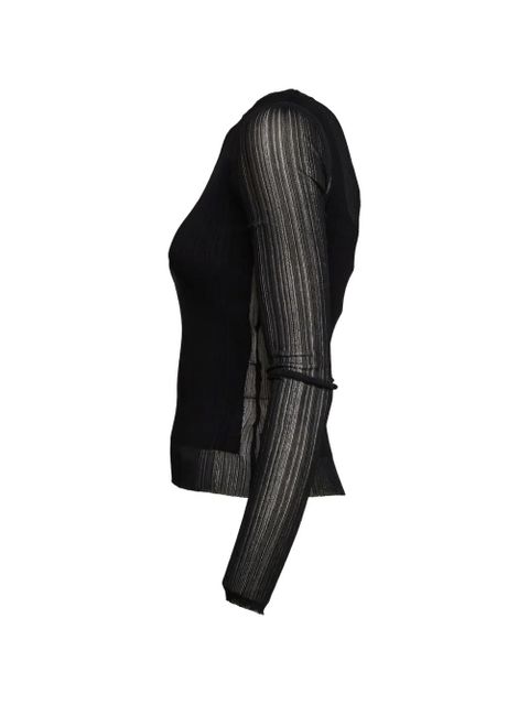 Sportmax long-sleeve ribbed knitwear - Black