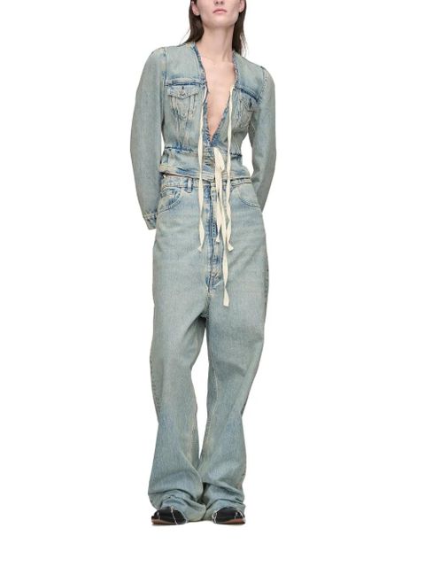 Maison Margiela raw-cut wide-leg denim jeans - Blue - zdjęcie produktu nr 2