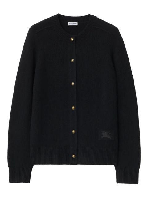 Burberry elbow-patch equestrian knight cardigan - Black - zdjęcie produktu nr 1