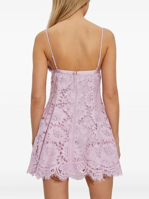 Self-Portrait lace mini dress - Pink