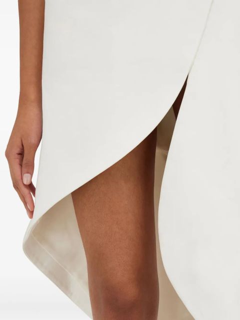 Ferragamo asymmetric midi dress - White