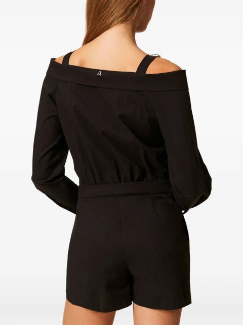 TWINSET buckle-straps playsuit - Black